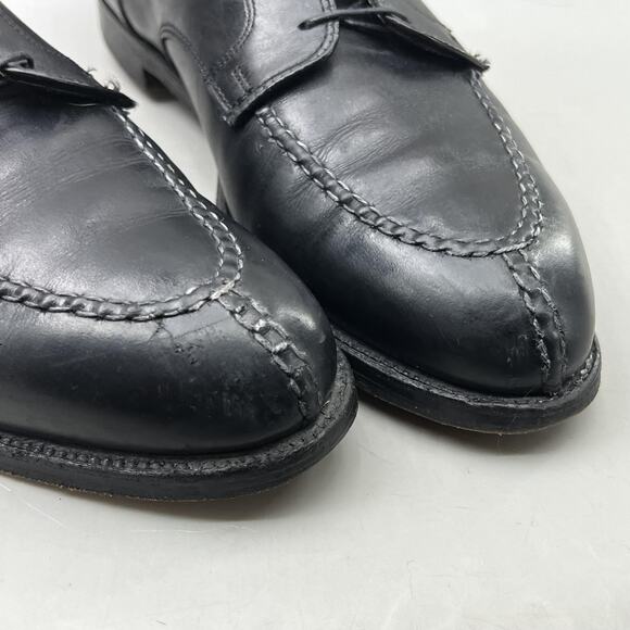 Alden 961 Norwegian Front Blucher Men Size 11 C/E Black Leather Split Toe Shoes main image 5